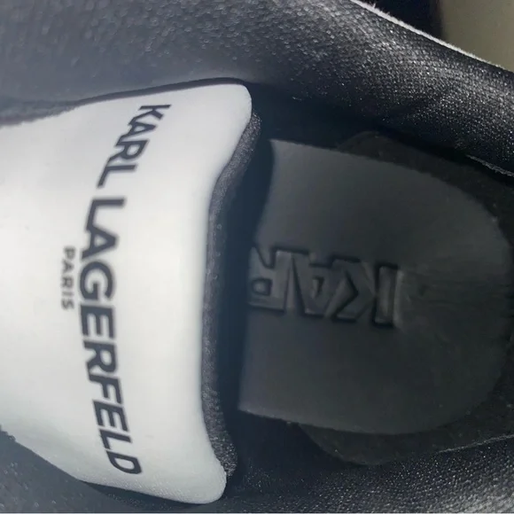 Karl Lagerfeld Coty Black & White Sneakers, Size 8 - Picture 7 of 9